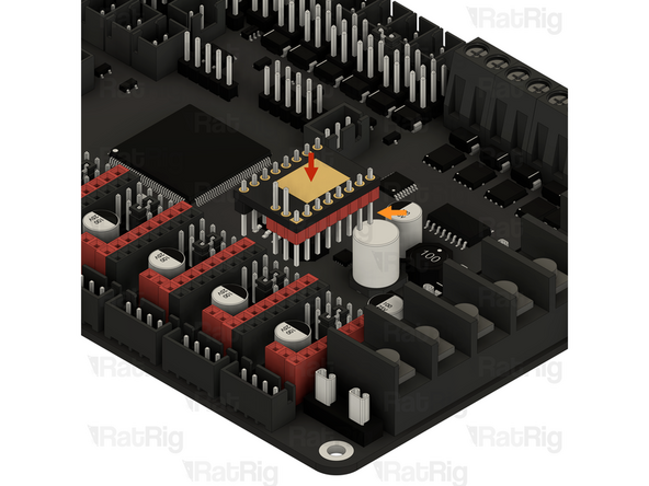 This step shows how to correctly install a stepper driver into the Octopus motherboard