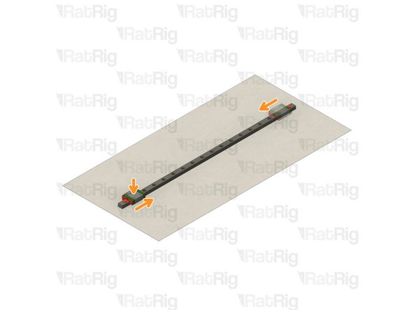 The carriage should move smoothly over the entire length of the rail