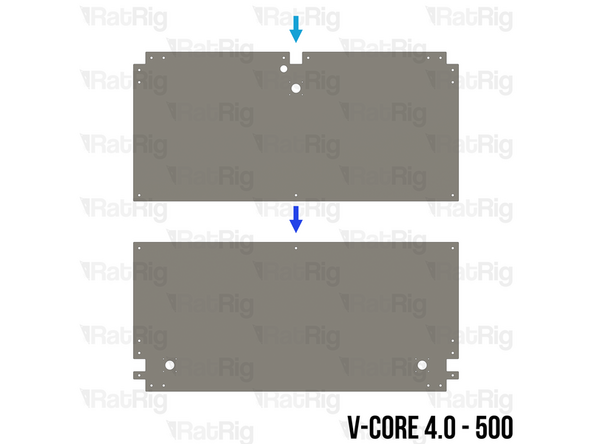 V-Core 4.0 - 300: Rat Rig V-Core 4.0 - Base Plate - 300 Rear v1.2 (SKU: HW3919PC)