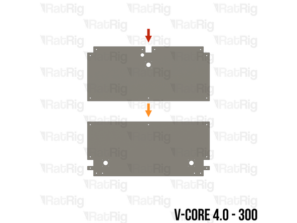 The SKUs for the V-Core 4.0 base plates vary depending on the size: