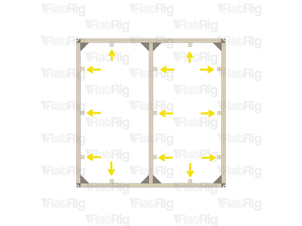 Check Step 5 to see the number of simple corner brackets for you build size