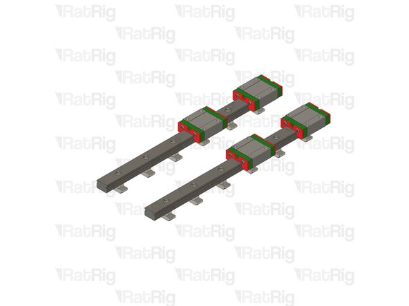 Insert an M3x16 cap head screw in each of the holes on the linear rail