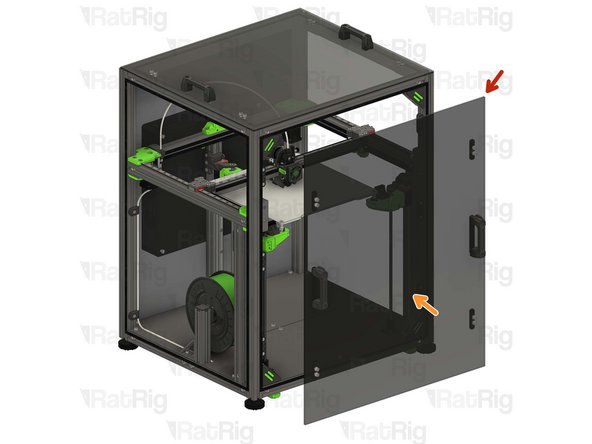 Door panel assembly from Step 7
