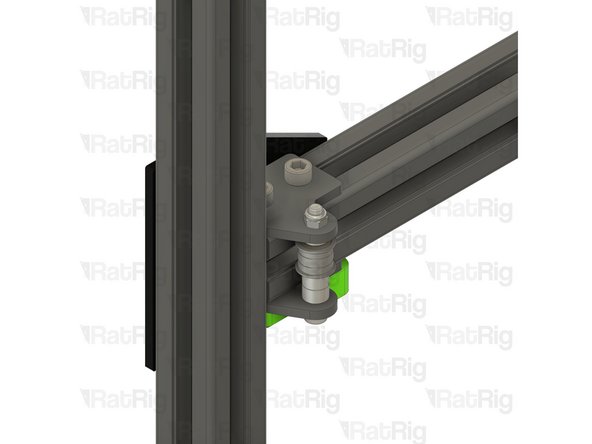 Tighten the two M6x12 screws to secure the upper CoreXY idler assembly to the V-Core 3 frame