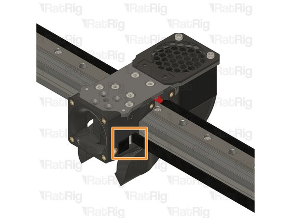 Pull the belt end and gently place it inside the groove.