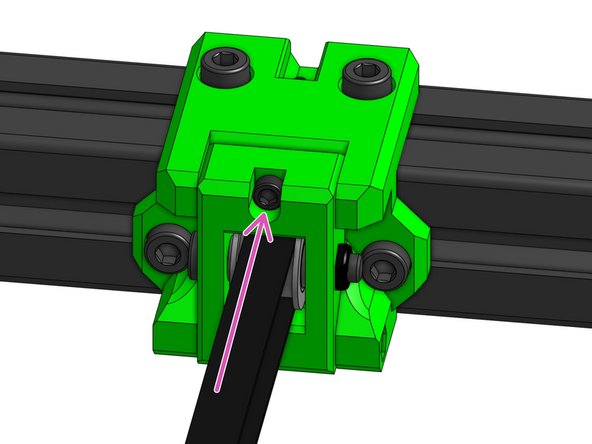 After finding this position, firmly hold the belt holder with your fingers to clamp the belt and finish tightening the M5x30mm screws.