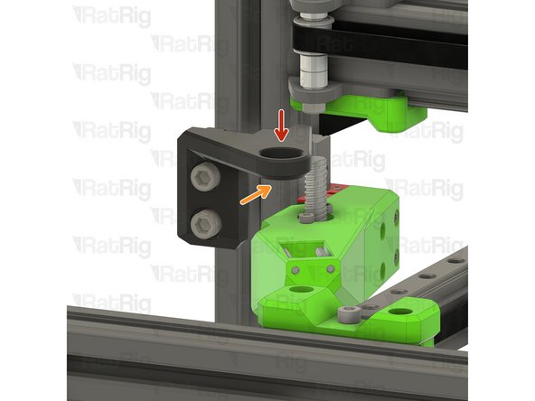 Left lead screw constraint assembly from Step 22