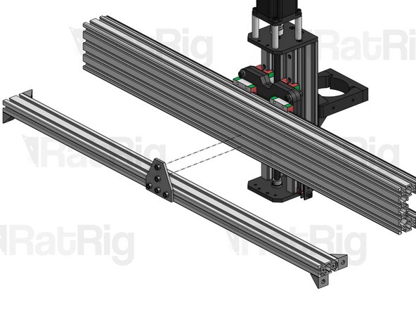 Carefully align the ends of the 2040 profile with the ends of the C-Beam profile, before tightening the 2 upper screws on the T-Joining Plate.