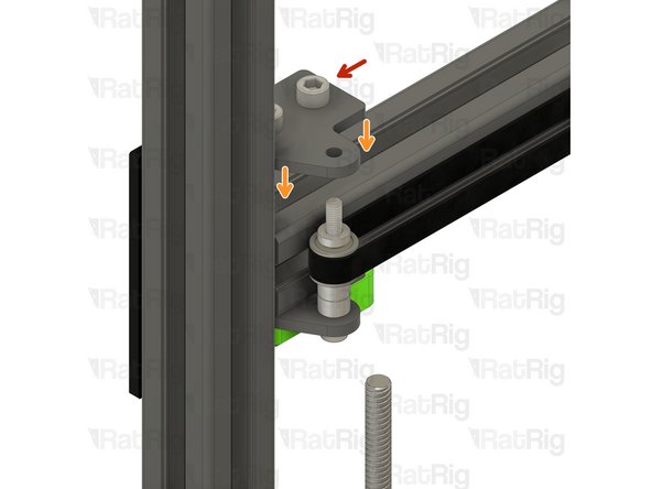 Upper CoreXY idler assembly from Step 56