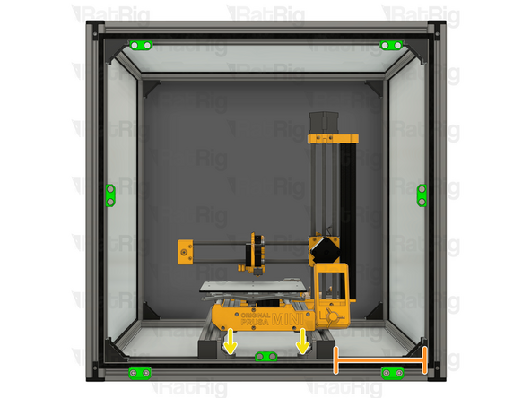 Center the printer on the V-Hive Enclosure.