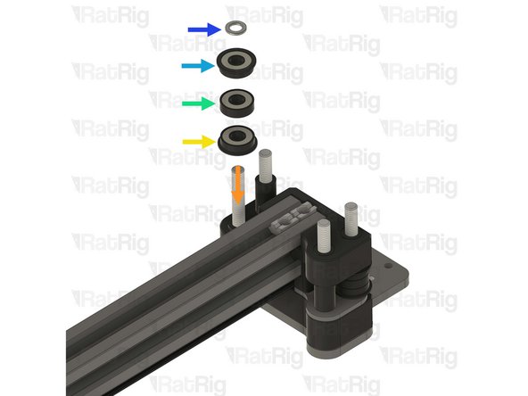 F695ZZ Ball bearing (Flange at the bottom)