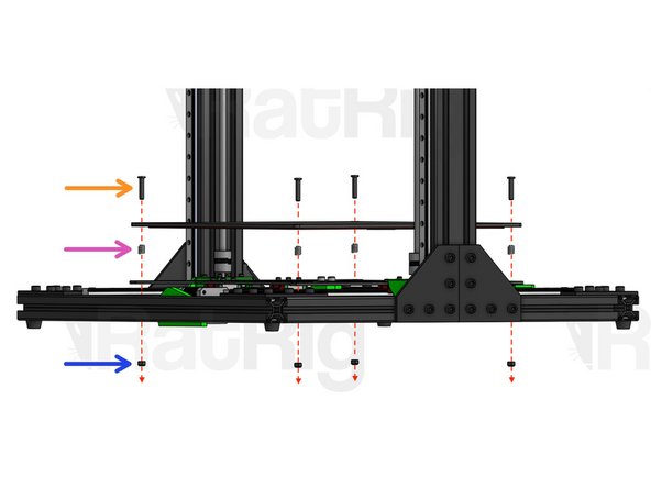 Glue your heat pad to the BOTTOM SIDE of the bed plate. Be careful not to place the pad over any of the bedplate holes.