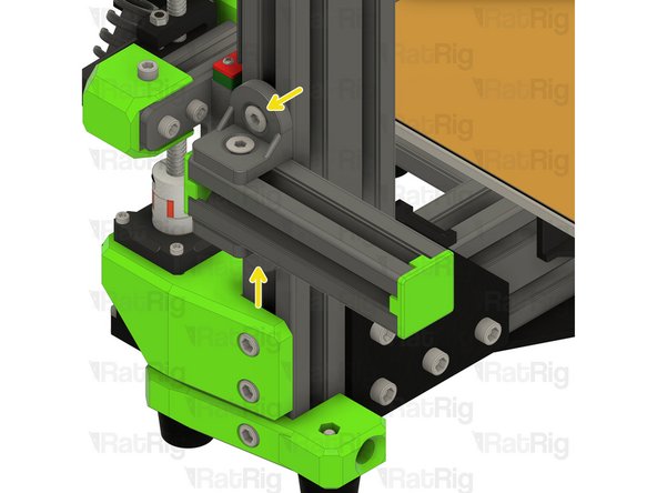 Install the spool holder assembly onto the V-Minion frame as shown