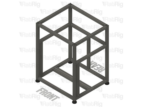 Tighten the four V-Core 4 rubber feet to the frame assembly