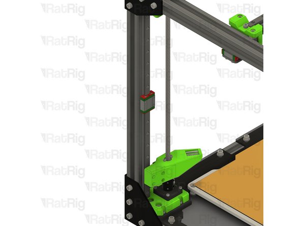 Rotate the lead screw clockwise to bring the arm in line with the MGN12 carriage