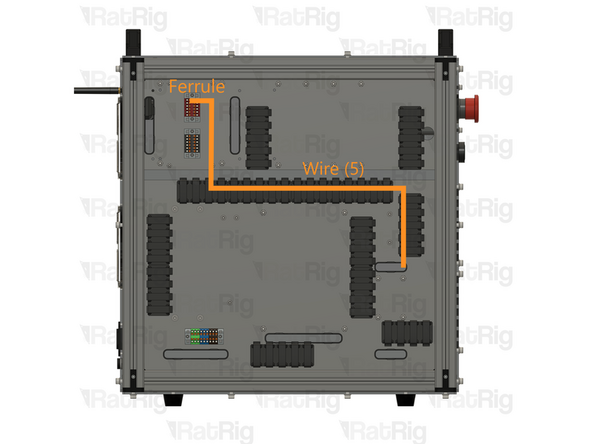Insert wire (4) in the 13NO terminal on the contactor and connect it to the A1 terminal of the contactor.