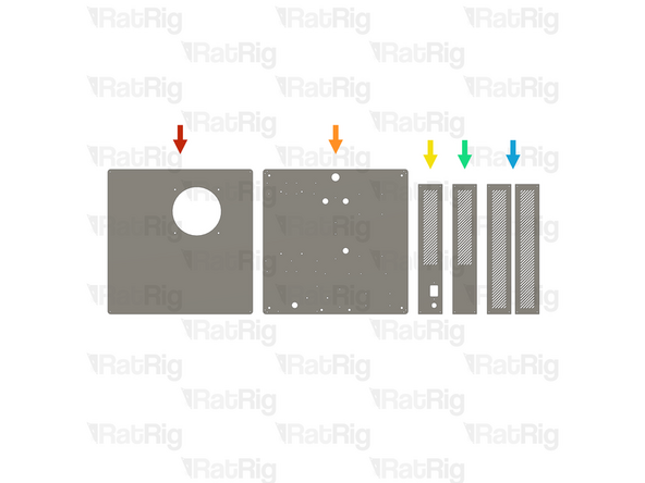 The six panels for the V-Core 4.0 aluminium electronics enclosure are provided as a single pack (SKU: HW3944GC)