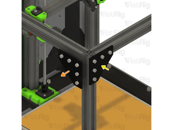 Loosen all of the marked M6x12 screws and remove the left corner plate assembly