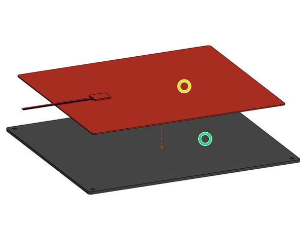 THIS SIDE UP: on the top side of the bedplate you can see 4 counterbore holes to make room for screw heads. On the bottom side, you will only see 4 small holes.
