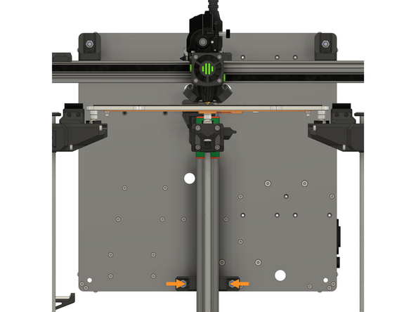 Fully tighten both marked M6x12 Cap Head Screws to secure the lower mounts to the frame