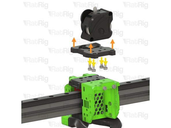 Remove the four M3x8 Cap Head Screws securing the LGX Lite to the printed part