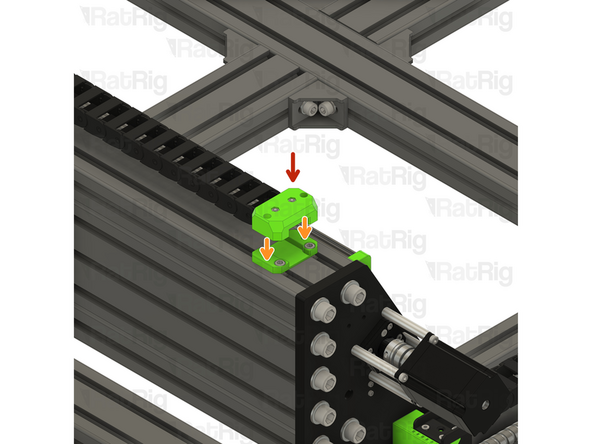 X-axis drag chain assembly from Step 20