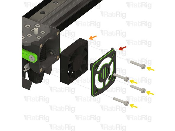 Rat Rig toolhead fan shroud printed part