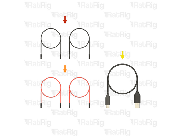2x Cable - DC Power - 22AWG BLACK - 500mm - (A-Dupont B-Dupont) (SKU: HW3829EC)