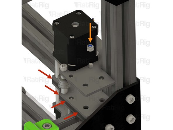 Make sure the right hybrid stepper motor assembly is fully seated on the printed part