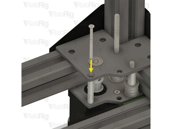 Insert the aluminium spacer 3x6x30mm between the top and bottom plates