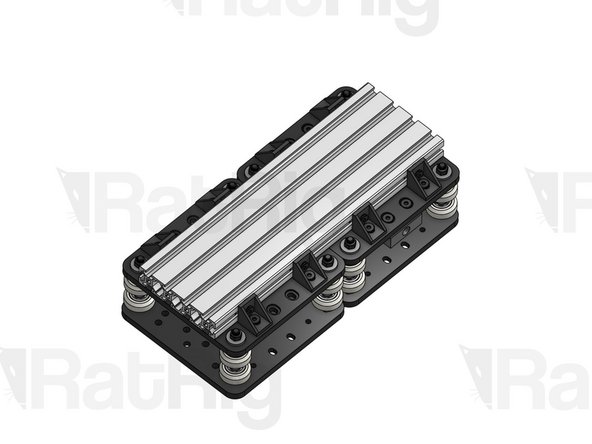 Insert 4 T-Nuts M5 on each lateral slot of the 2080. Note the orientation of the T-Nuts (flat side facing outwards)