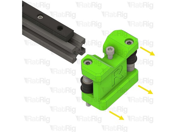 Remove the right joiner from the 2020 aluminium profile