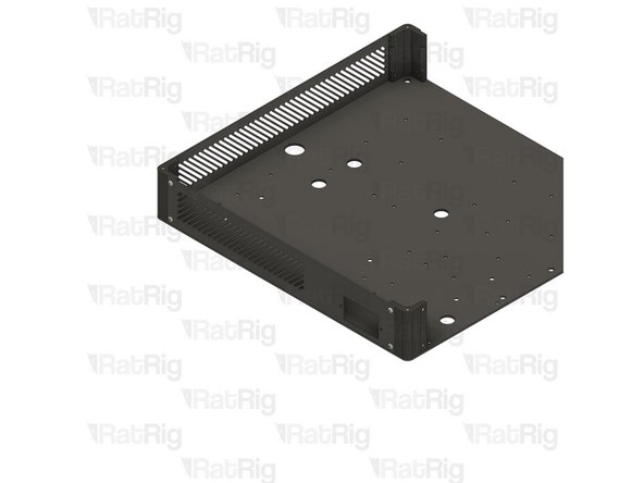 Assemble the enclosure components as shown, making sure the panels are correctly oriented.