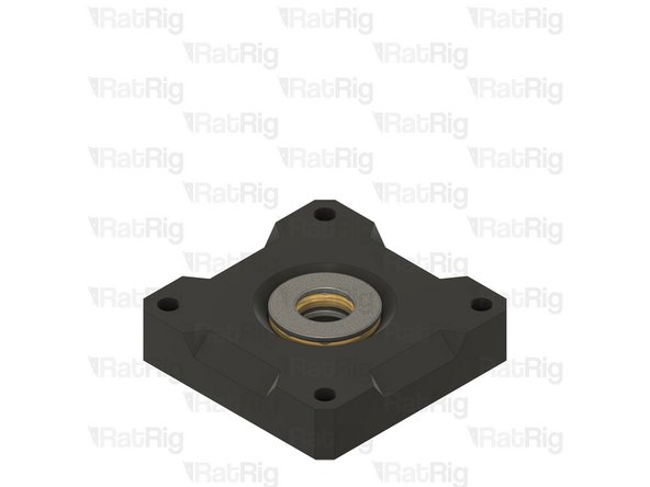 The axial thrust bearing has three components. Two end caps and an inner bearing assembly.