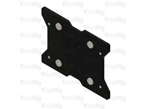 Ensure that the screws are inserted from the same side as the M8 screw head slots on the plate.