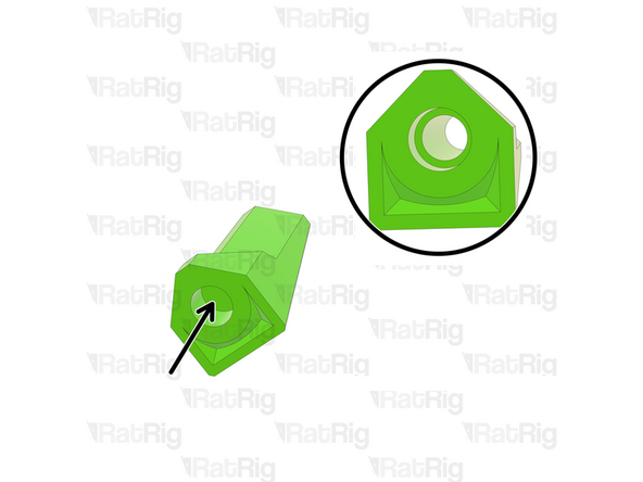 Clean the sacrificial layers on the rr_vc4_toolhead_back_clamp parts, obtaining a clean passthrough hole