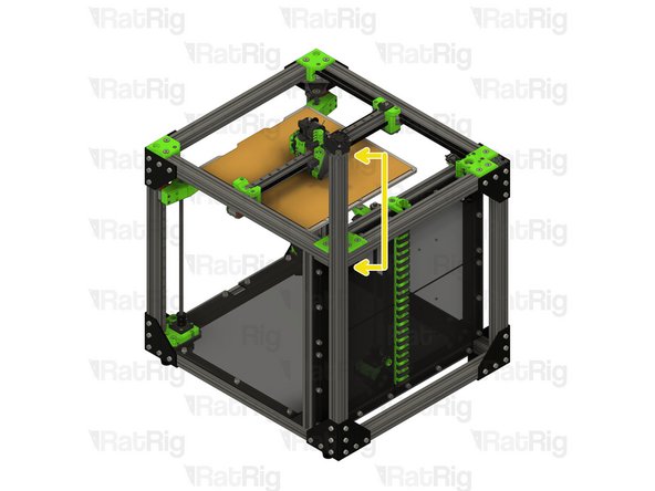 Insert the 3030 extrusion into the bottom corner plate assemblies