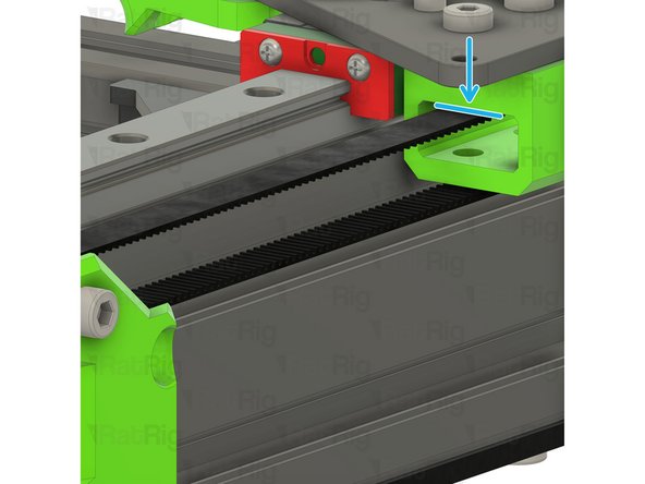 Continue along the underside of the Y-axis