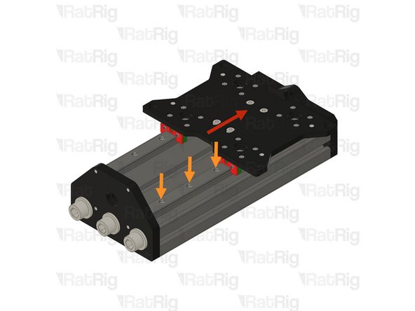 Be careful to ensure that the Z joiner plate carriages do not detach from the linear rail during the process.