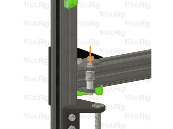 Unscrew, and remove, the top M5 nylon locking nut