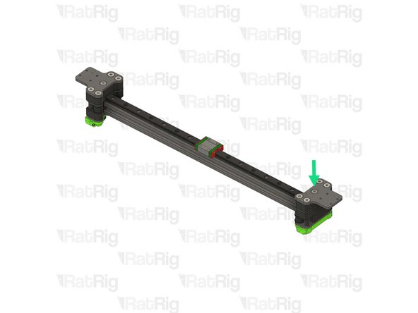 Insert the screws through the printed part and tighten them to secure the printed part to the plate