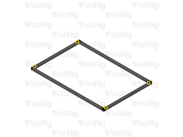 Assemble the enclosure top as shown, securing it together by tightening the M6x8 set screws