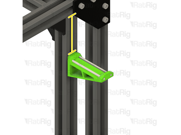 Position the spool holder assembly on the V-Core 3.1 frame