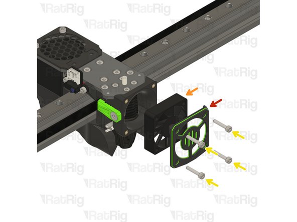 Rat Rig toolhead fan shroud printed part