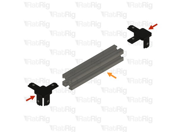 2x Hidden three-way corner assembly from the last step