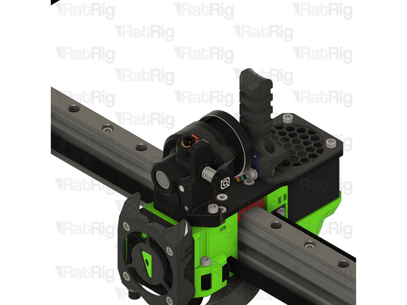 Insert the M3x8 screws into the LDO Orbiter V2 and fasten them to the Rat Rig toolhead plate.