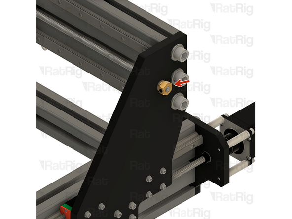 Tighten the Tensioning Nut until the lead screw is straight