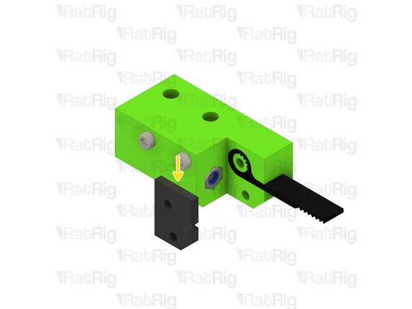 Take one end of the belt and fold it back on itself so that the teeth lock together and form a loop