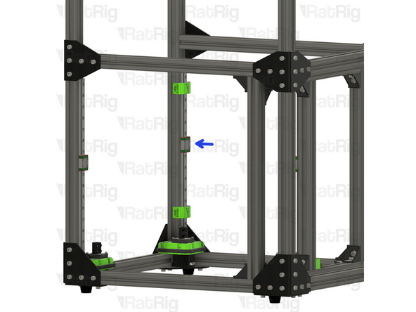 The linear rail will rest on the front lead screw motor cage
