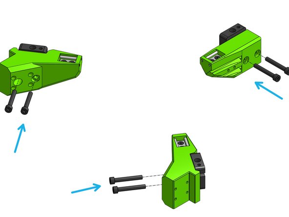 Fasten the blocks by threading Cap Head Screws M5x35 through the plastic parts